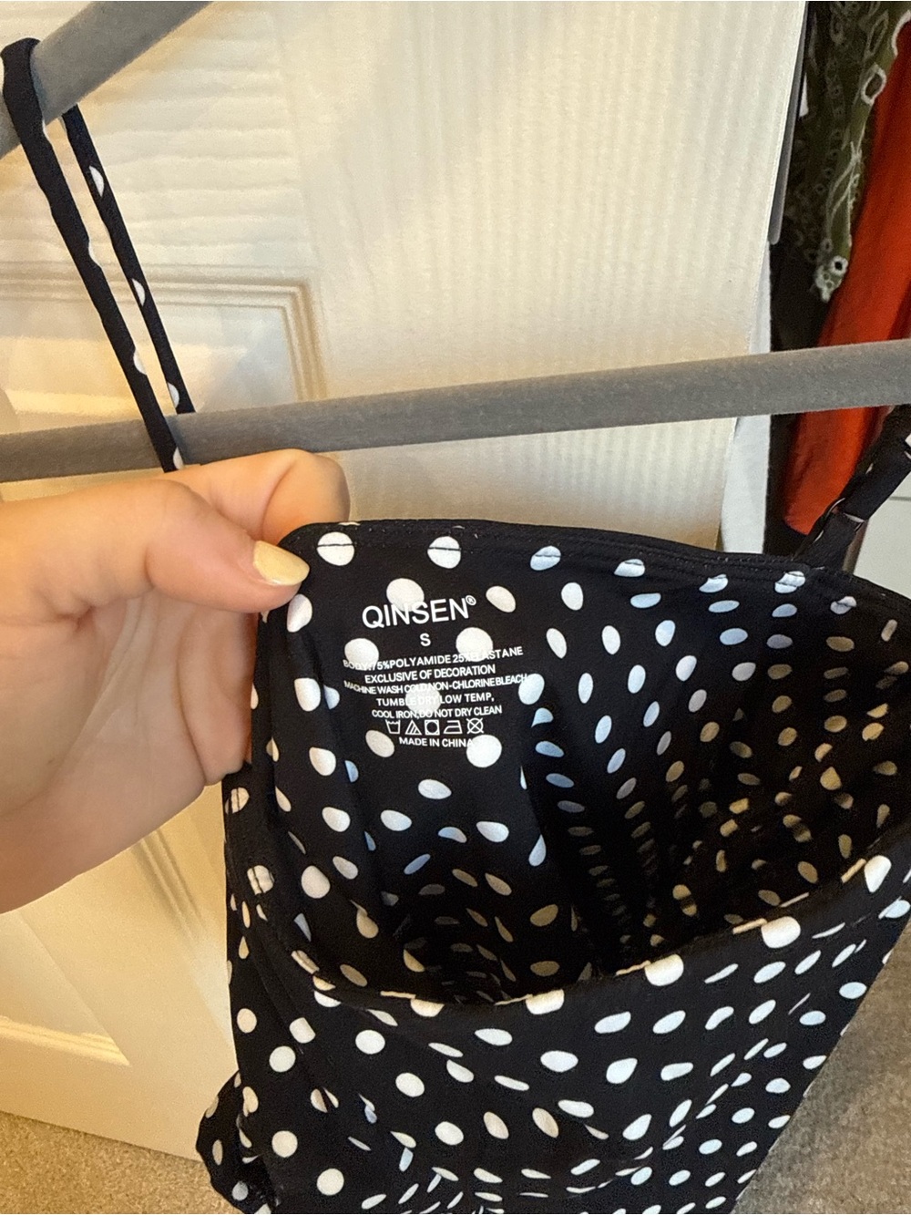 Black Polka Dot tank top